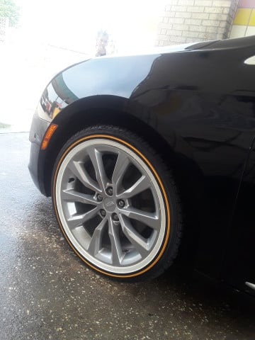 Vogue 245/45R19 White/Gold tires on a 2017 CADILLAC XTS