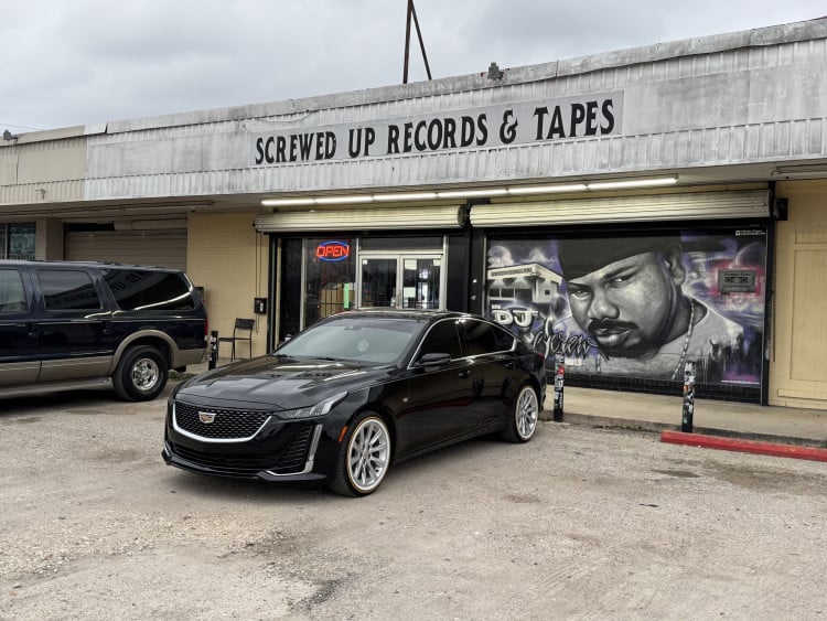 245/45R18 White/Gold tires on a 2023 CADILLAC CT5 PREMIUM LUXURY