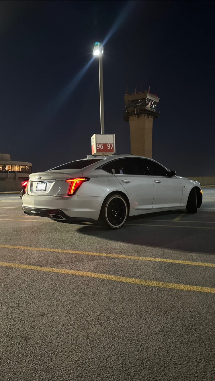 Vogue 245/45R19 White/Gold tires on a 2020 CADILLAC CT5 PREMIUM LUXURY