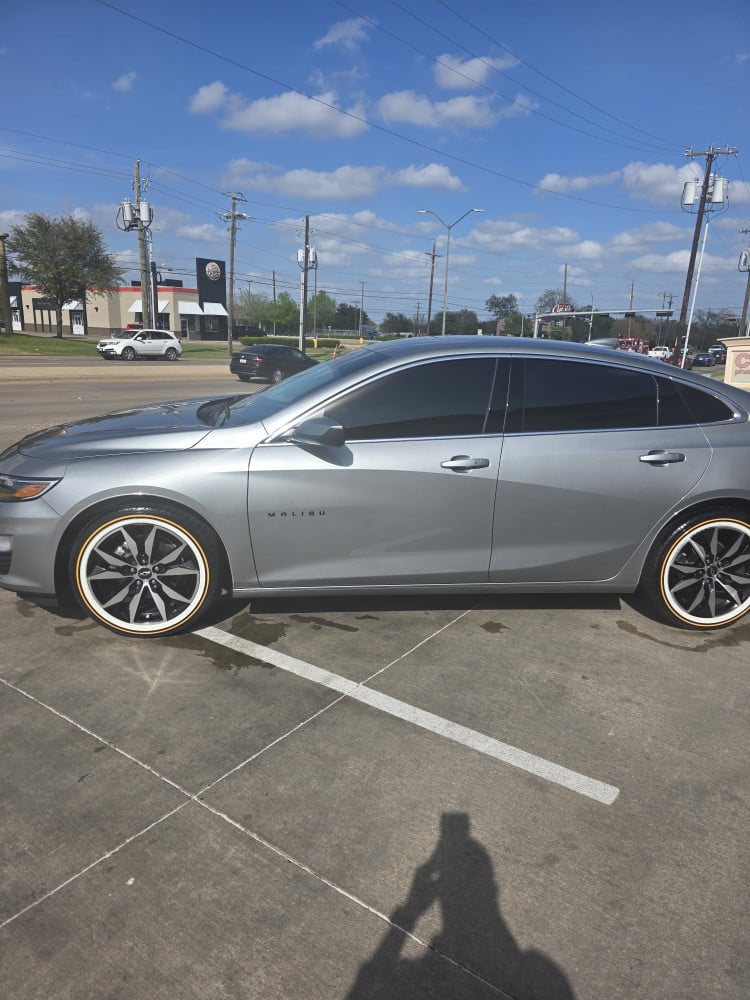 Vogue 245/45R18 White/Gold tires on a 2025 CHEVROLET MALIBU RS