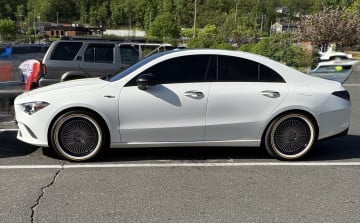 245/45R18 White/Gold tires on a 2020 MERCEDES CLA CLASS 250