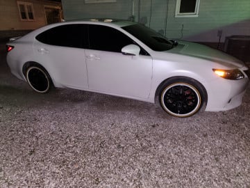 235/45R18 White/Gold tires on a 2014 LEXUS ES 350