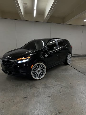 265/35R22 White/Gold tires on a 2024 CHEVROLET EQUINOX LS MIDNIGHT