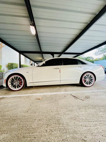 Vogue 245/45R19 White/Red tires on a 2018 CADILLAC CT6 LUXURY