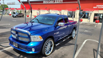 Vogue 305/35R24 White/Gold tires on a 2012 RAM TRUCK 1500 SPORT RT