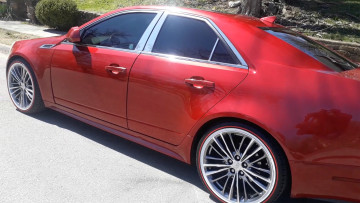 245/40R20 White/Red tires on a 2010 CADILLAC CTS RWD-AWD