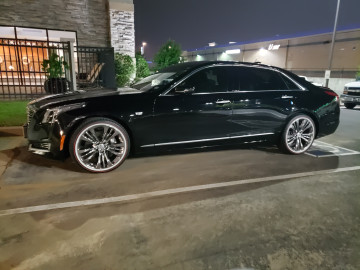 Vogue 245/40R20 White/Red tires on a 2016 CADILLAC CT6 PLATINUM