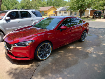 Vogue 245/45R19 White/Gold tires on a 2019 MAZDA MAZDA6 GRAND TOURING