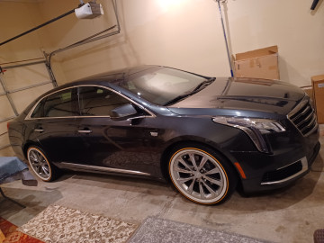 245/45R19 White/Gold tires on a 2019 CADILLAC XTS LUXURY
