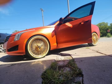 Vogue 245/35R20 White/Gold tires on a 2013 CADILLAC ATS LUXURY SEDAN