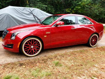 Vogue 235/45R18 White/Gold tires on a 2017 CADILLAC ATS LUXURY SEDAN