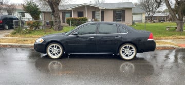 235/45R18 White/Gold tires on a 2016 CHEVROLET IMPALA LIMITED LTZ