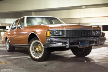 Vogue 235/70R15 White/Gold tires on a 1977 Chevrolet Caprice Classic