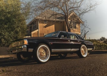 Vogue 285/45R22 White/Gold tires on a 1979 Chevrolet Caprice classic