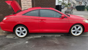 215/55R17 White/Gold tires on a 2004 TOYOTA CAMRY SOLARA