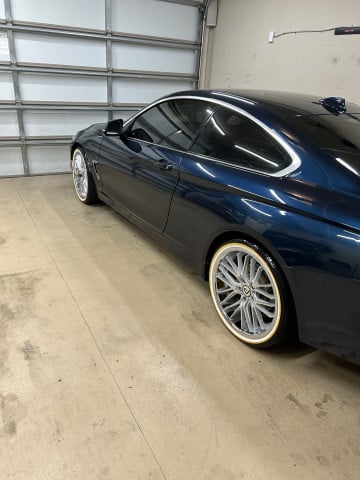 Vogue 245/35R20 White/Gold tires on a 2014 BMW 4 SERIES 428 XDRIVE