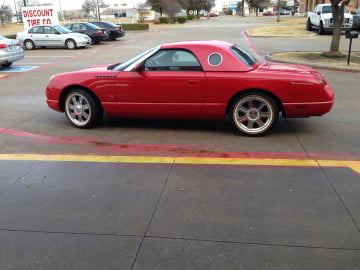 235/50R17 White/Gold tires on a 2004 FORD THUNDERBIRD