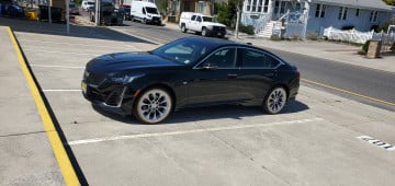 245/45R18 White/Gold tires on a 2021 CADILLAC CT5 PREMIUM LUXURY