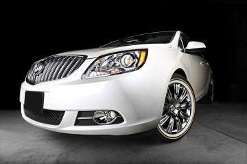 Vogue 235/50R18 White/Gold tires on a 2014 BUICK VERANO