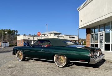 265/35R22 White/Gold tires on a 1975 Chevrolet Caprice Classic