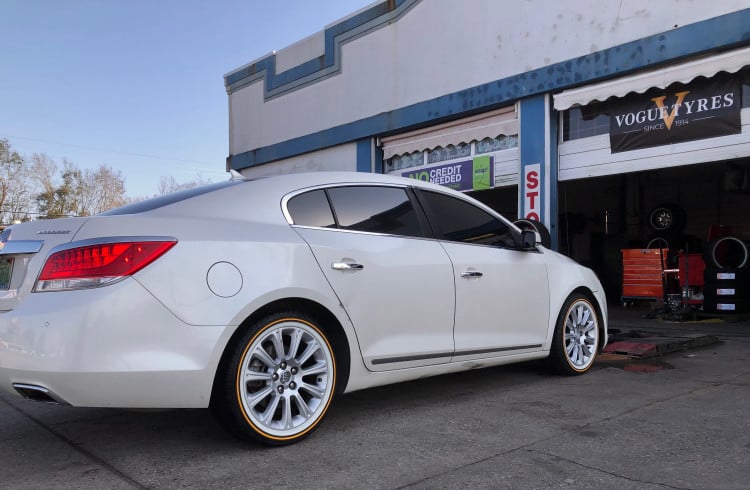 Vogue 235/50R18 White/Gold tires on a 2016 BUICK LACROSSE 3.6