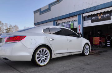 Vogue 235/50R18 White/Gold tires on a 2016 BUICK LACROSSE 3.6