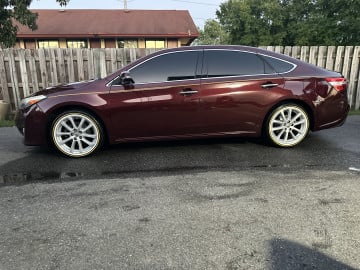 235/55R18 White/Gold tires on a 2013 TOYOTA AVALON LIMITED