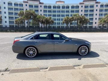 Vogue 245/40R20 White/Red tires on a 2017 CADILLAC CT6 PLATINUM