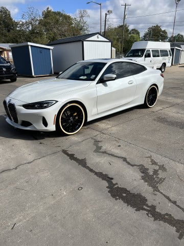 Vogue 245/35R20 White/Gold tires on a 2021 BMW 4 SERIES 430